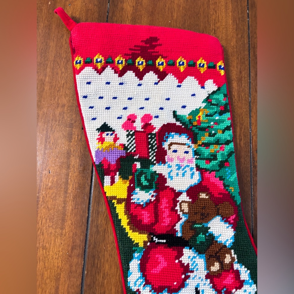 Needlepoint Christmas Stocking - Picture 2 of 5